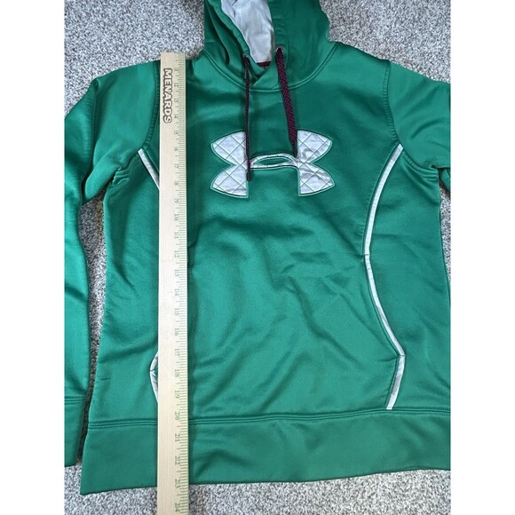 Under Armour Storm Neon Green Hoodie Sweatshirt Semi-Fitted Women's Size Medium - Picture 4 of 8